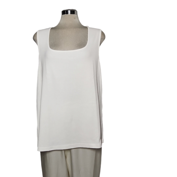 Encode WHITE  Sleeveless 100% COTTON Top Size 2X - Picture 10 of 11